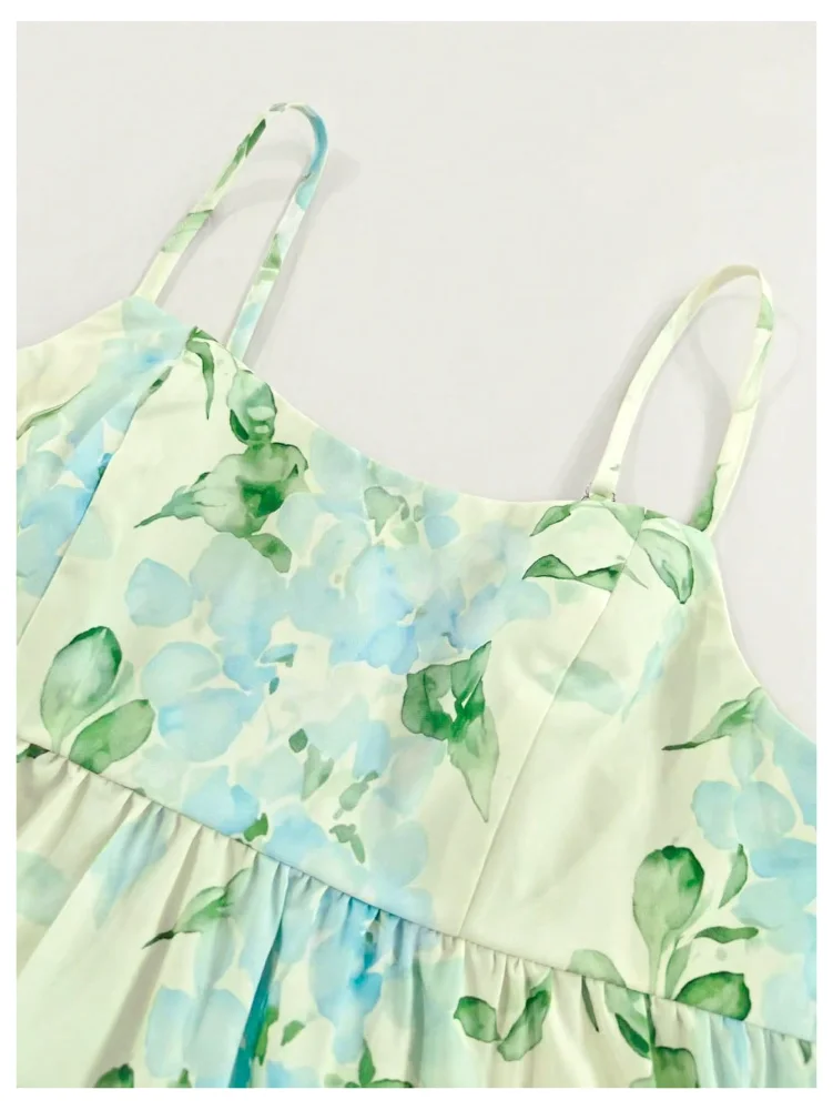 MAKEMECHIC Floral Sleeveless Ruffle Mini Dress, view 3