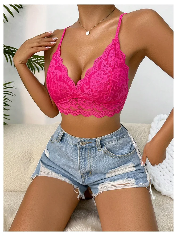 MAKEMECHIC Floral Lace Wireless Lingerie, view 3