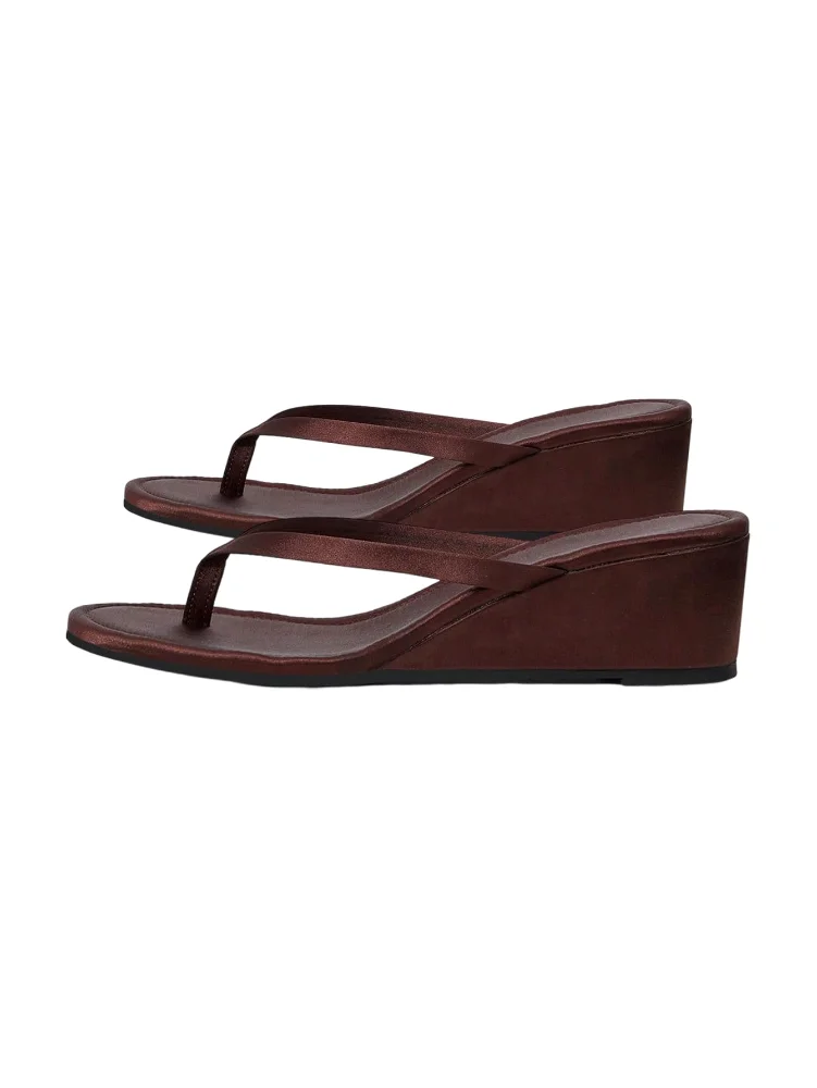 MAKEMECHIC Wedge Round Open Sandals