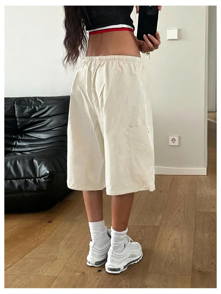 MAKEMECHIC Baggy Cargo Drawstring Shorts, view 2