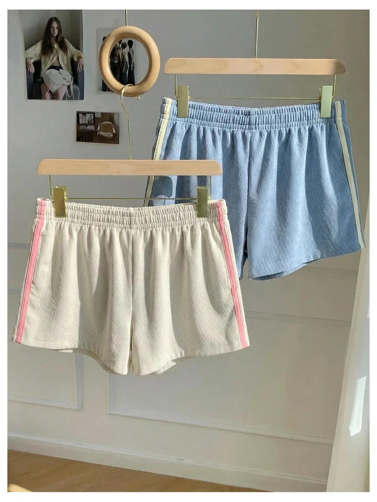 MAKEMECHIC 2 Pack Striped Workout Shorts, view 2