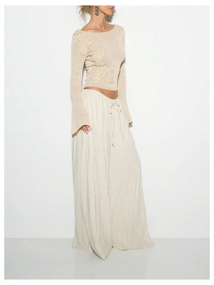 MAKEMECHIC Bell Sleeve Knit Sweater, view 2