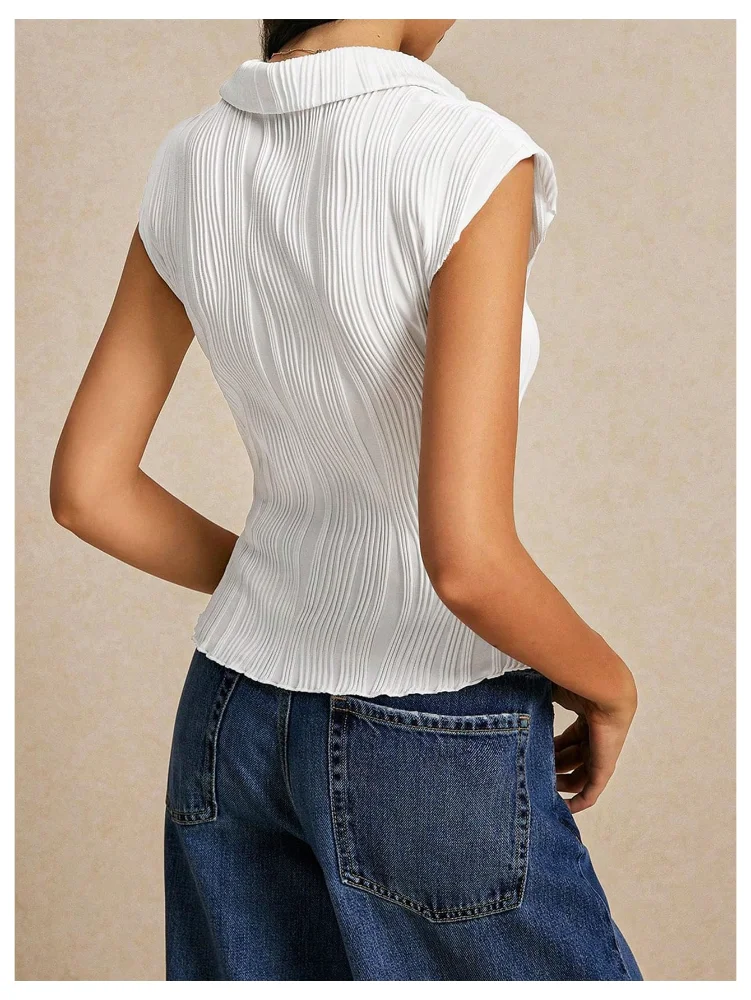 MAKEMECHIC Button Down Short Sleeve Textured Cardigan, view 3