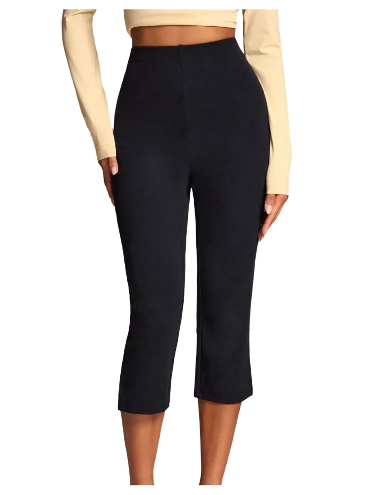 MAKEMECHIC Capri Slit Cropped Pants