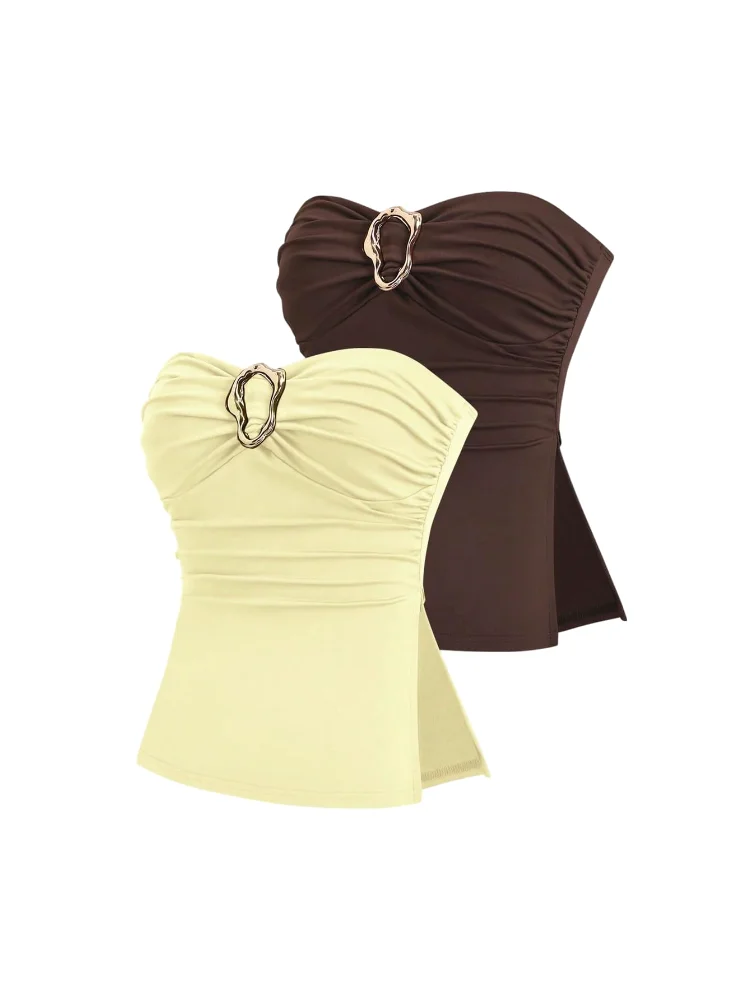 MAKEMECHIC 2 Pack Tube Backless Top