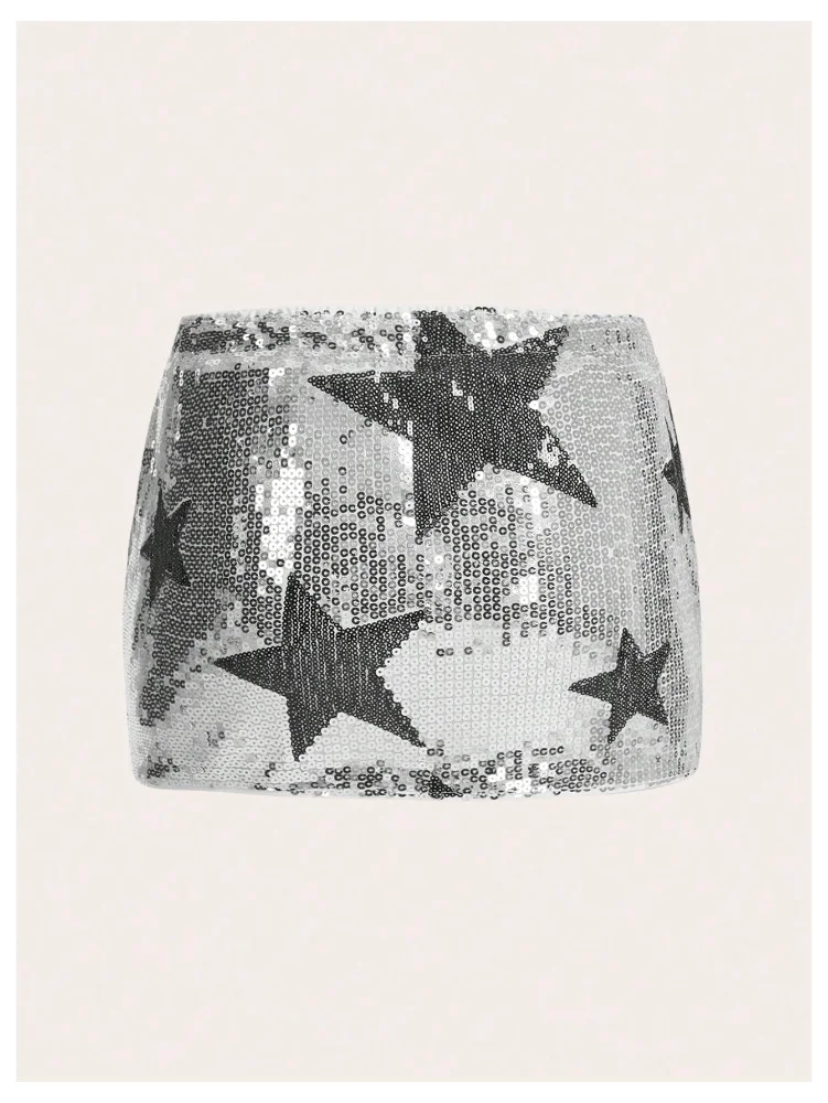 MAKEMECHIC Sequin Sparkly Micro Shorts, view 2