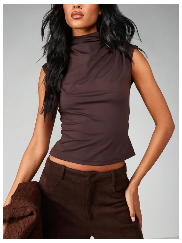 MAKEMECHIC Mock Neck T Sleeveless Shirt, view 3