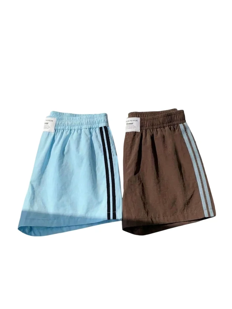 MAKEMECHIC 2 Pack Striped Sweat Shorts