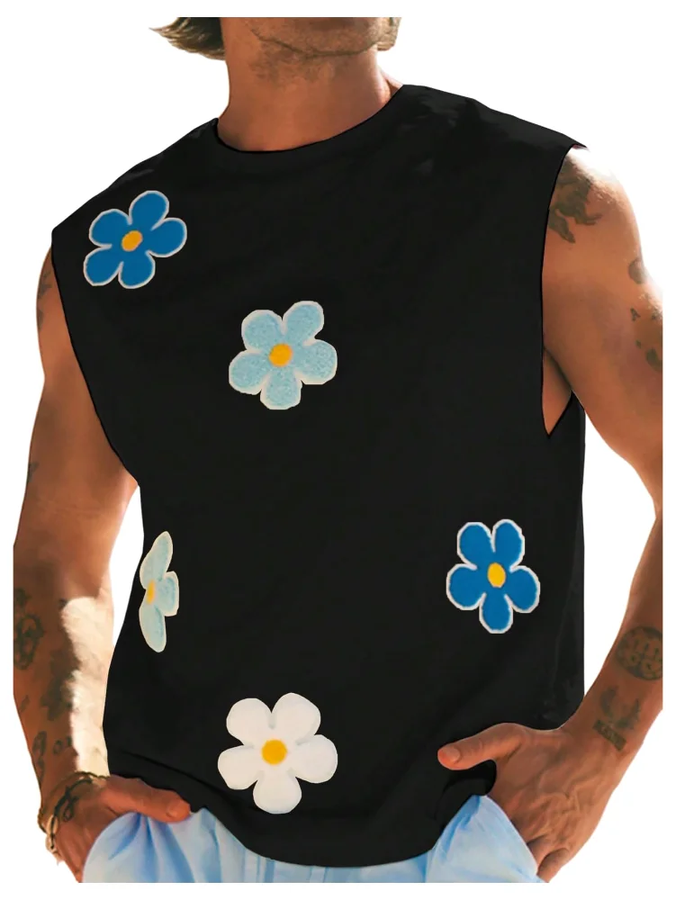 MAKEMECHIC Men's Graphic Sleeveless Tank Top