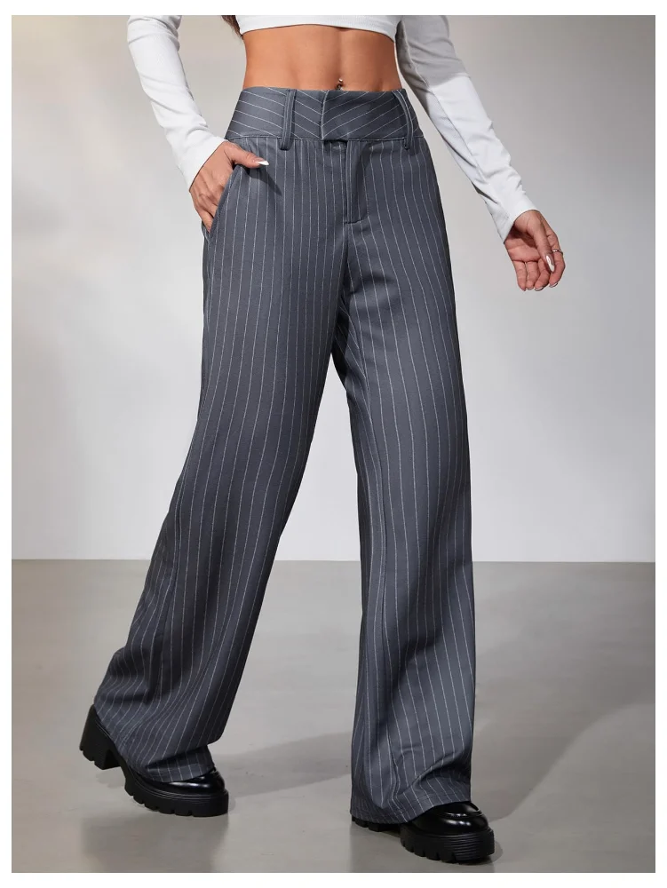 MAKEMECHIC Pinstripe Straight Leg Striped Pants, view 3