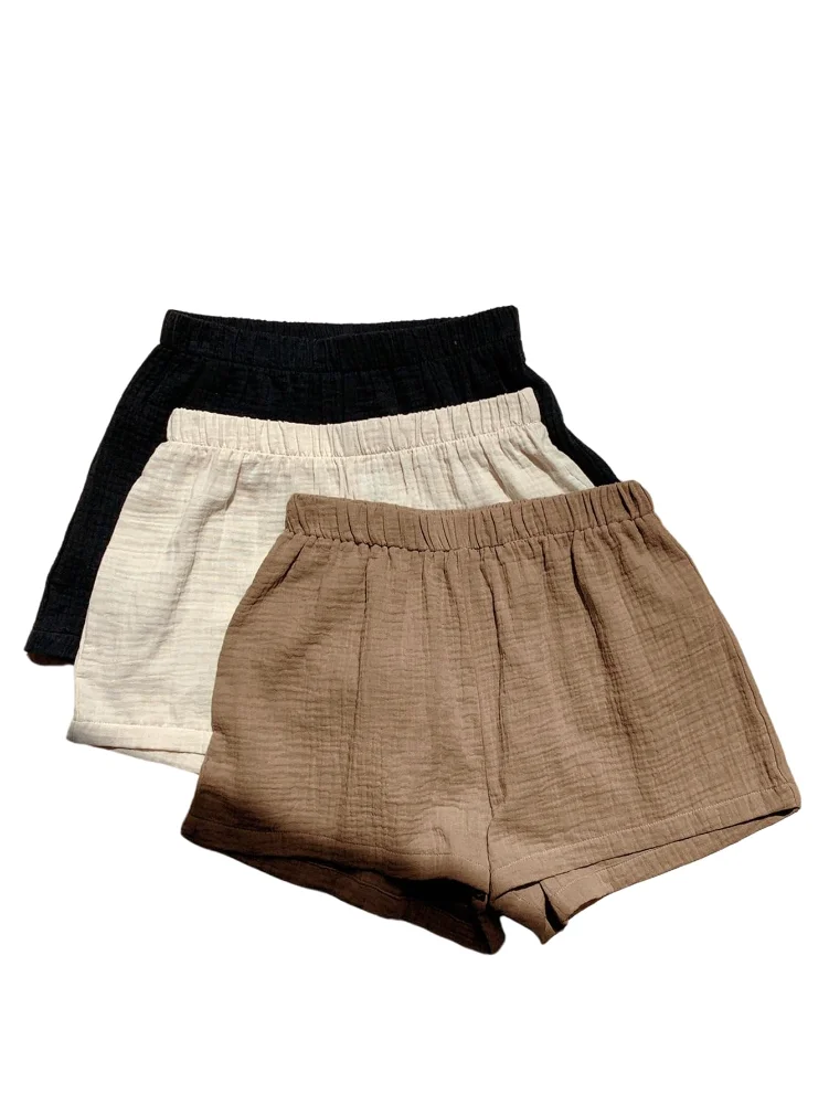 MAKEMECHIC 3 Pack Linen Gingham Shorts