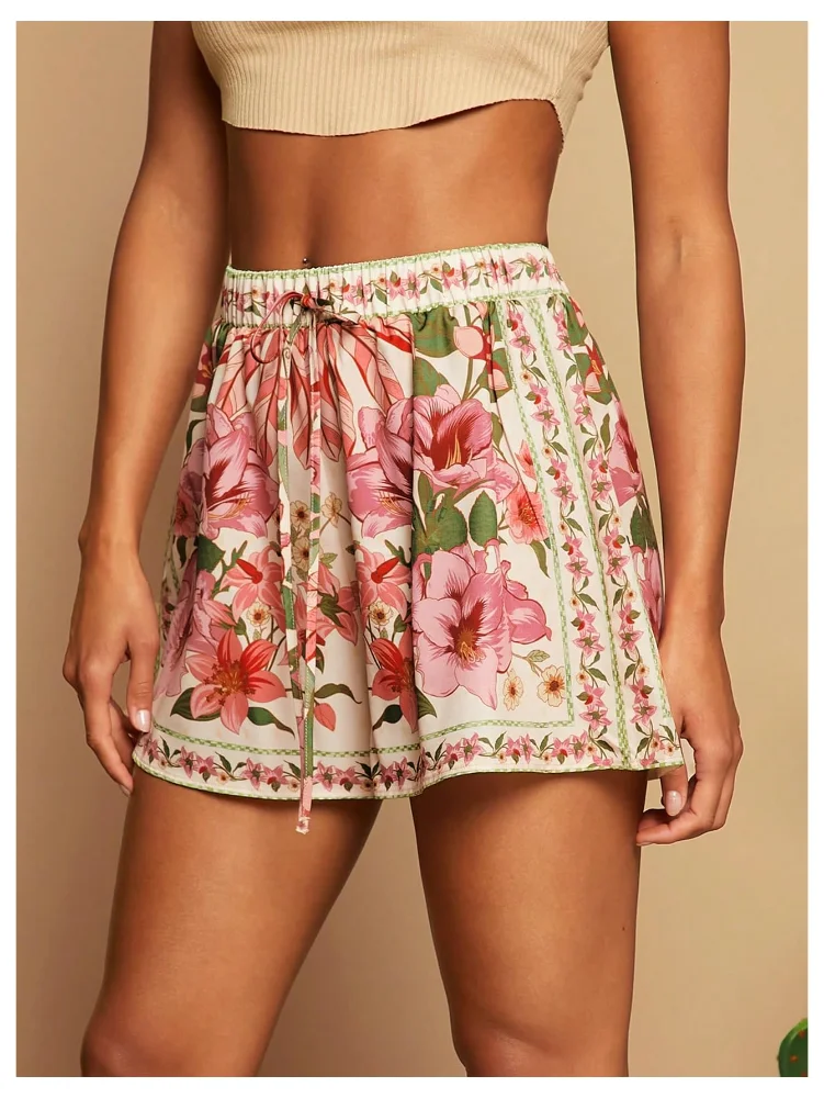 MAKEMECHIC Tropical Wide Leg Shorts, view 2