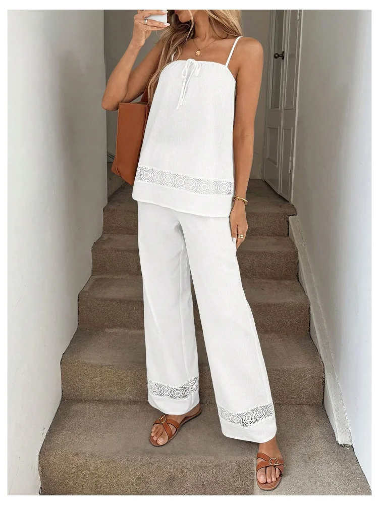 MAKEMECHIC Lace Matching Two-Piece Set, view 2