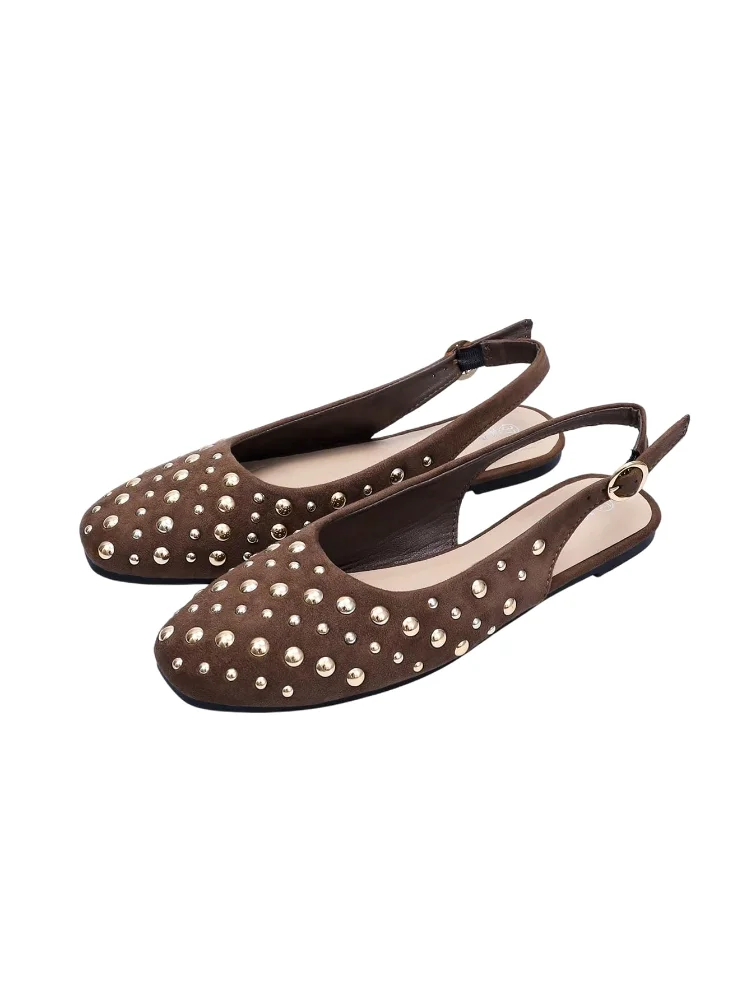 MAKEMECHIC Studded Pointed Toe Flats