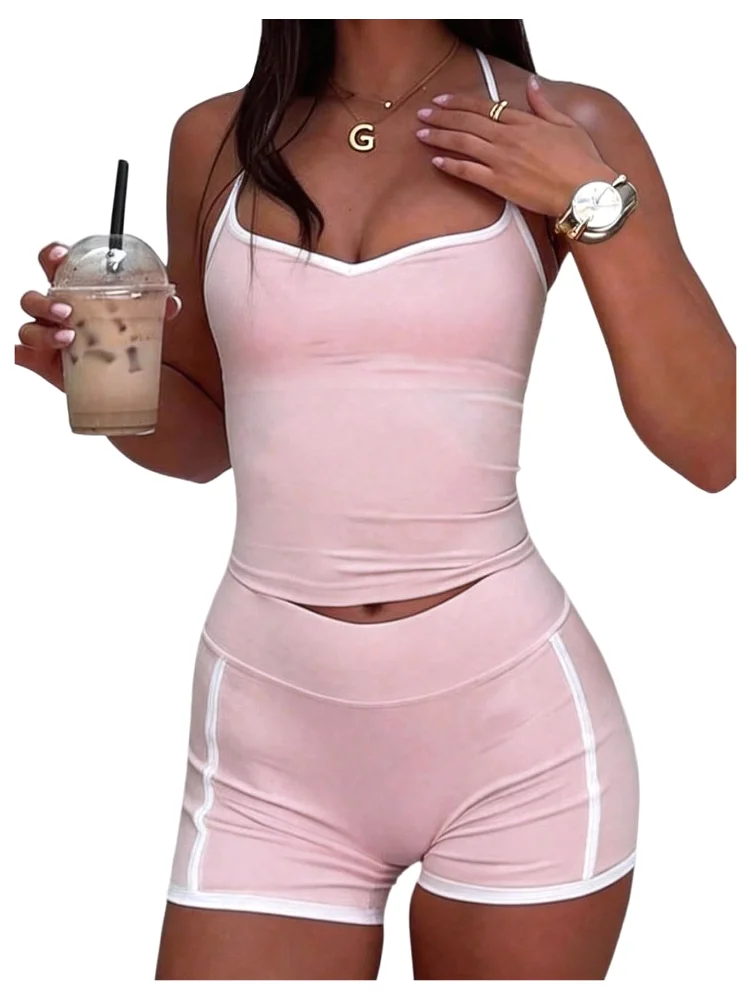 MAKEMECHIC Pilates Fitted Micro Shorts Set