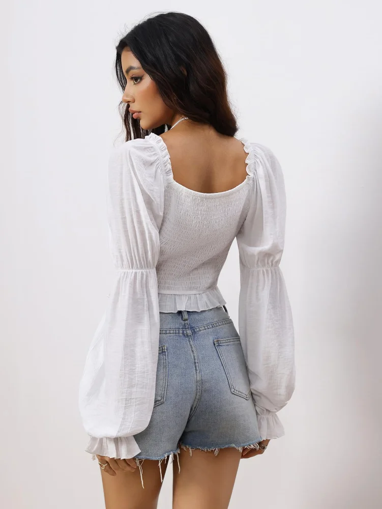 MAKEMECHIC Renaissance Pirate Peasant Corset Top, view 2