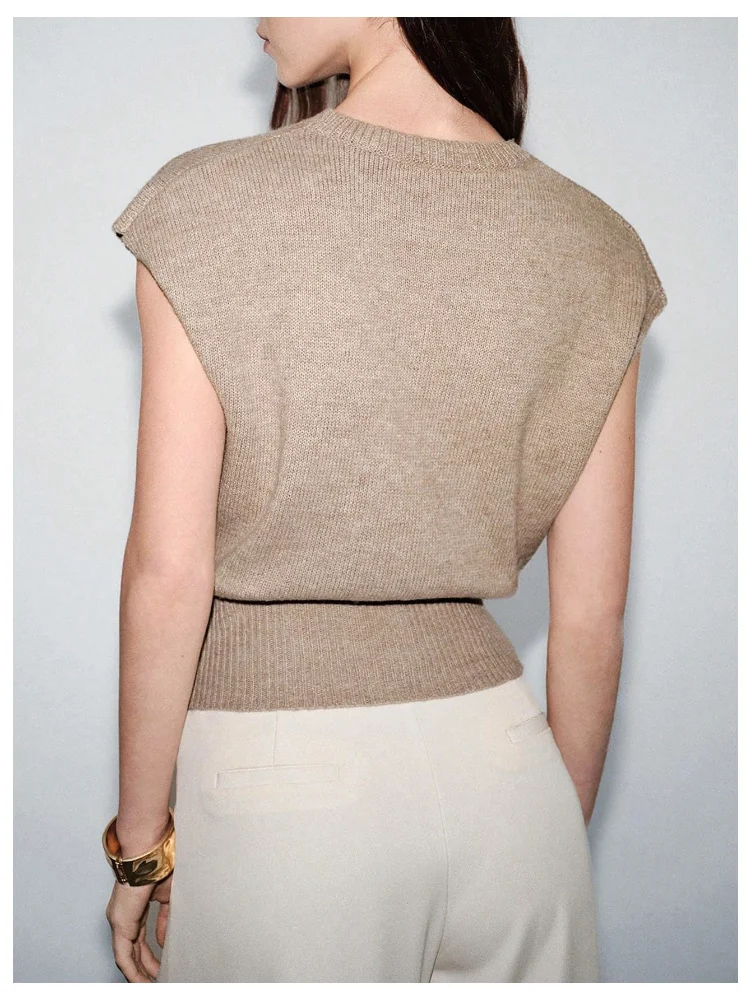 MAKEMECHIC Short Sleeve Cinched Waist Sweater, view 3