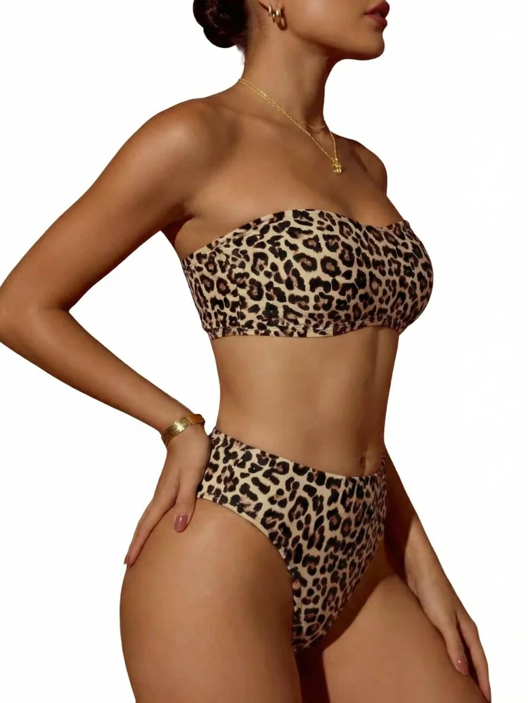 MAKEMECHIC Bandeau Strapless Bikini Set, view 2