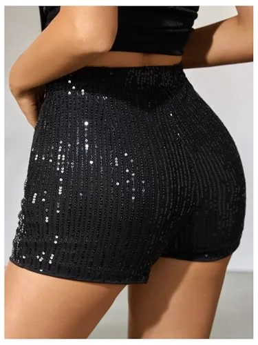 MAKEMECHIC Sequin Mini Glitter Shorts, view 2