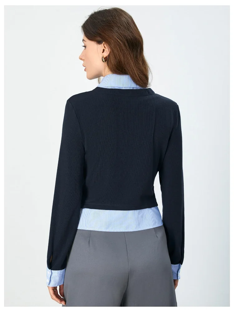 MAKEMECHIC Business Long Sleeve Button Down Blouse, view 3