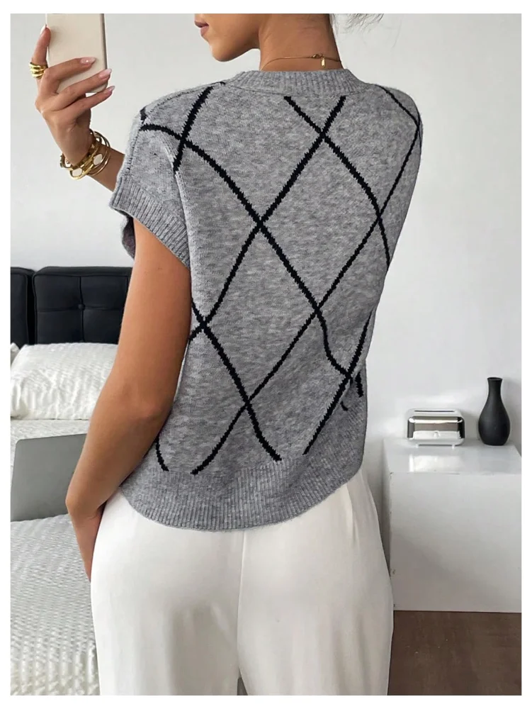 MAKEMECHIC Short Sleeve Crew Neck Sweater, view 2
