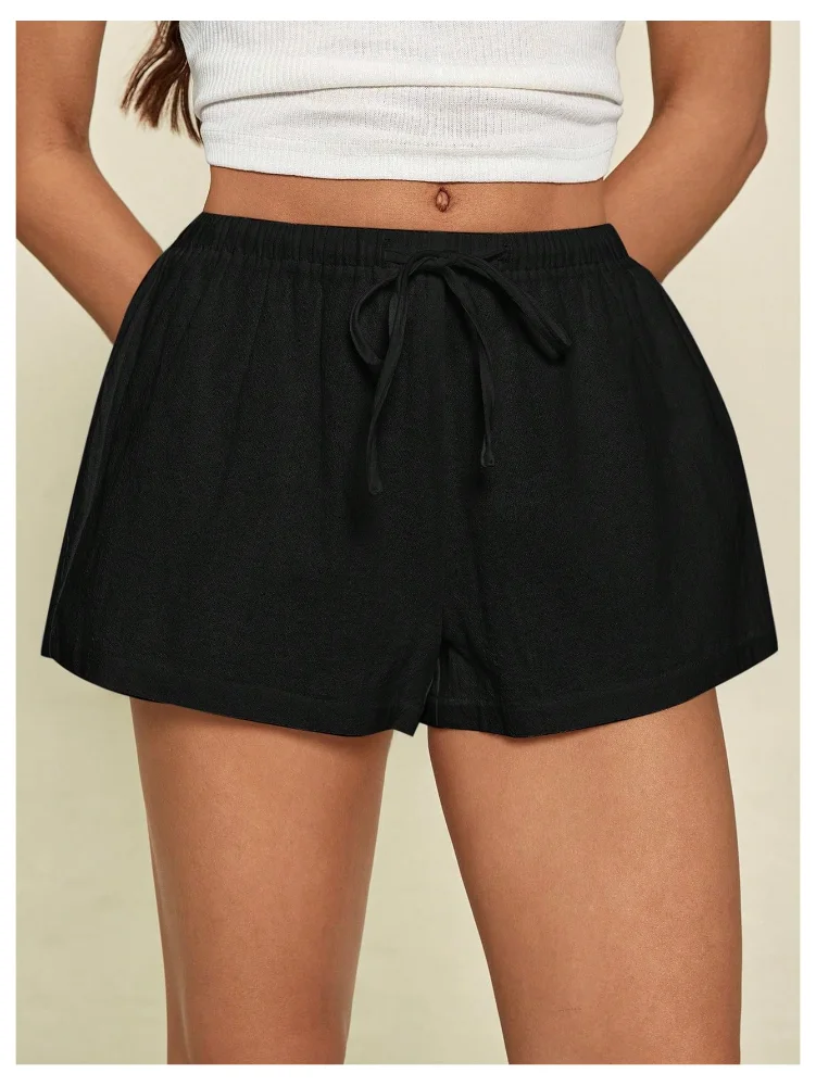 MAKEMECHIC Linen Wide Leg Shorts, view 2