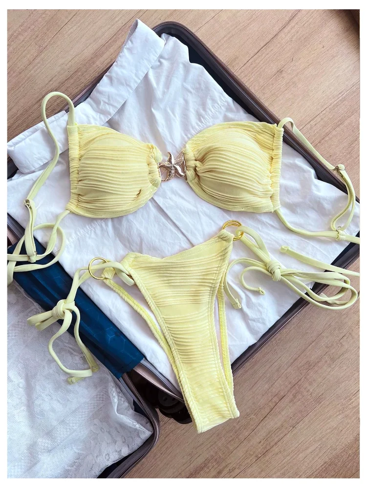 MAKEMECHIC Starfish Ring Linked Bikini Set, view 3