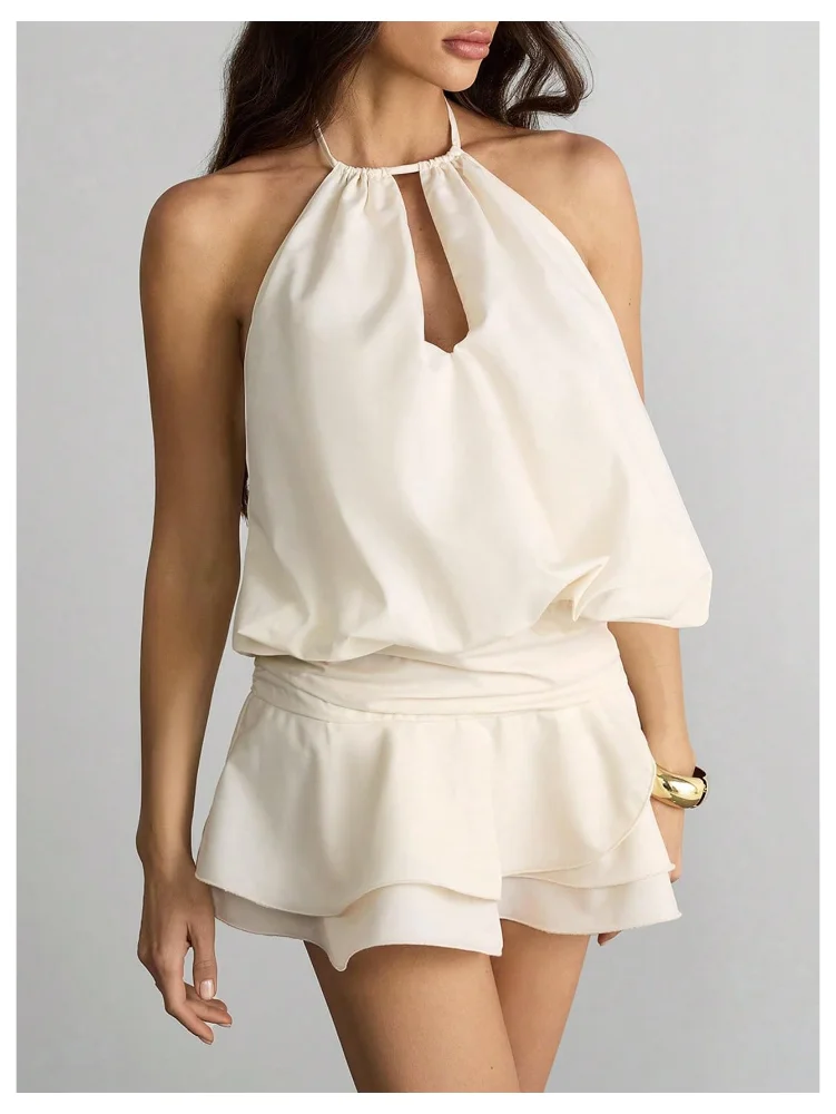 MAKEMECHIC Backless Tie Open Back Mini Dress, view 2