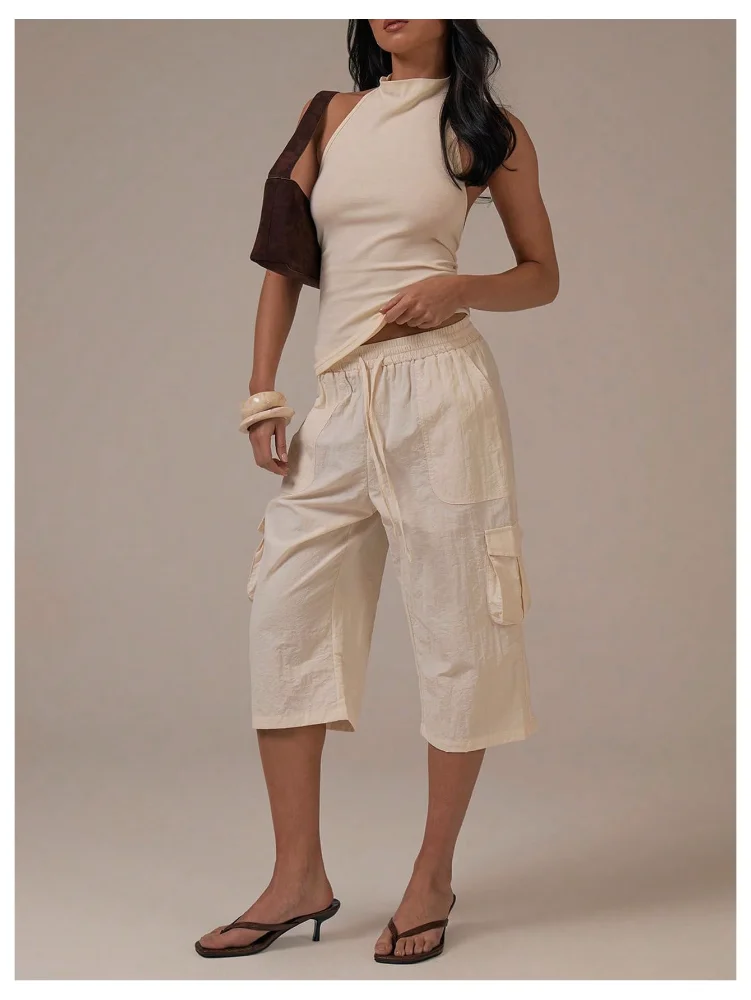 MAKEMECHIC Cargo Bermuda Capris Shorts, view 3