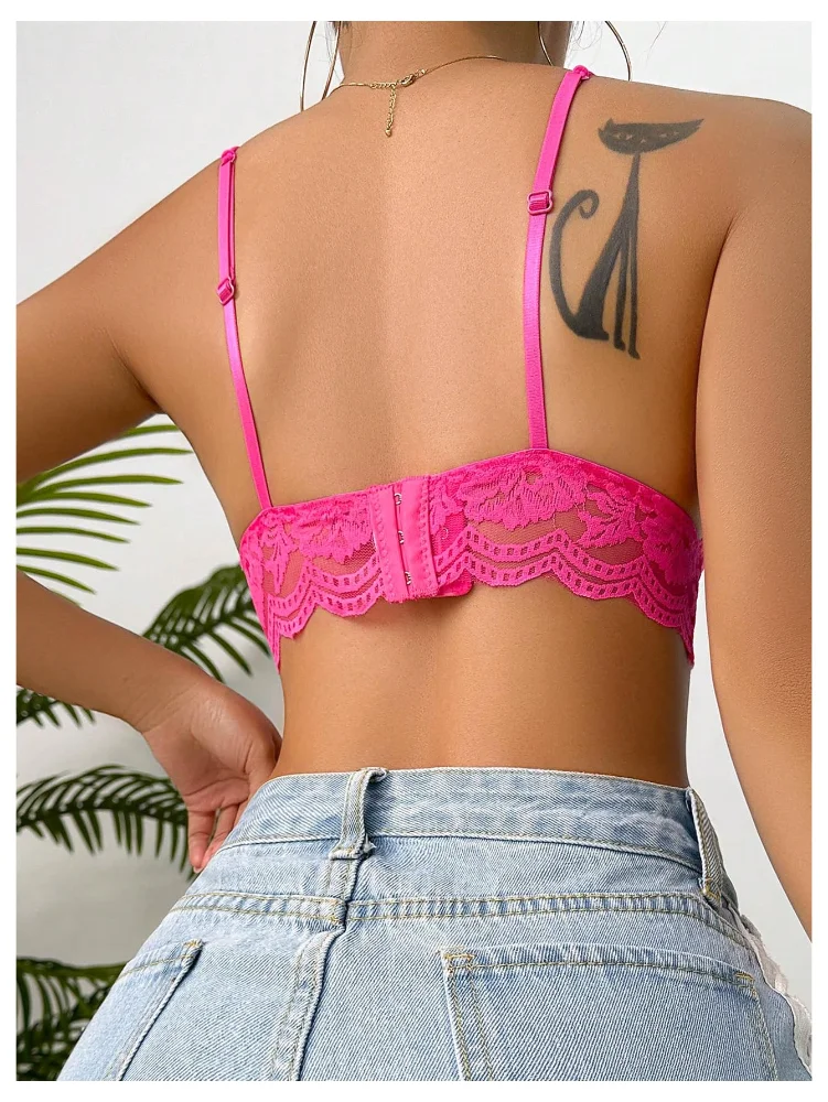 MAKEMECHIC Floral Lace Wireless Lingerie, view 2
