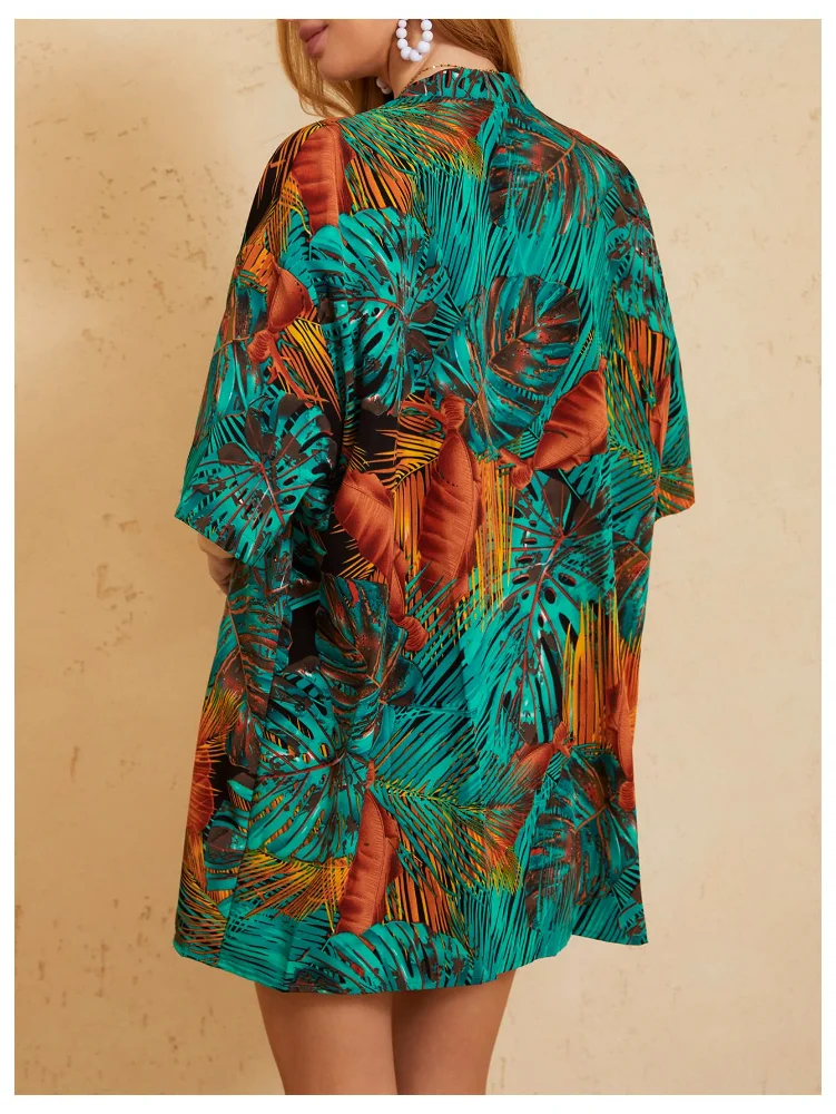 MAKEMECHIC Tropical Open Front Shorts Set, view 2