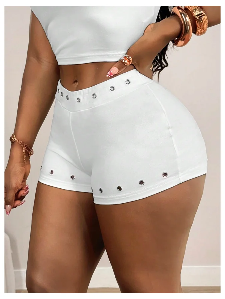 MAKEMECHIC Punk Micro Grommet Shorts, view 2