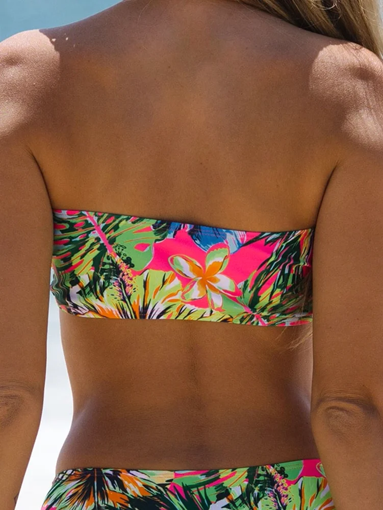 MAKEMECHIC Strapless Bandeau Bikini Set, view 2