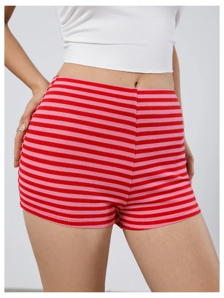 MAKEMECHIC Crochet Striped Knit Pajamas, view 3