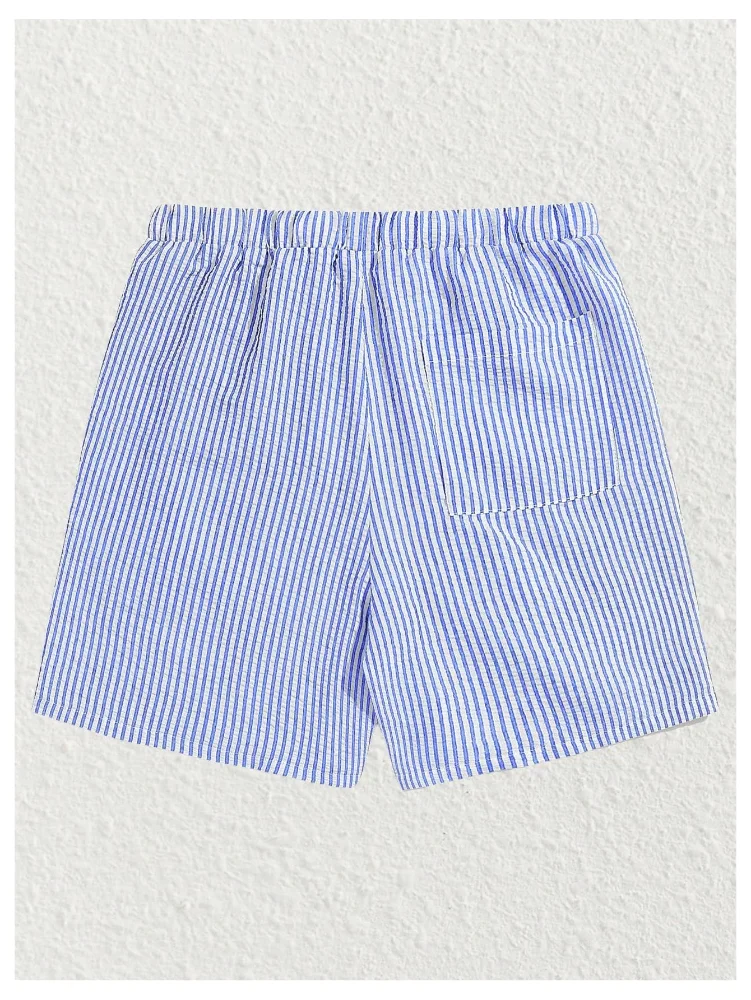 MAKEMECHIC Men's Striped Seersucker Shorts, view 2
