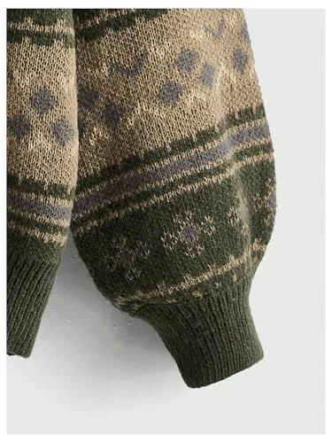 MAKEMECHIC Striped Halloween Vintage Sweater, view 3