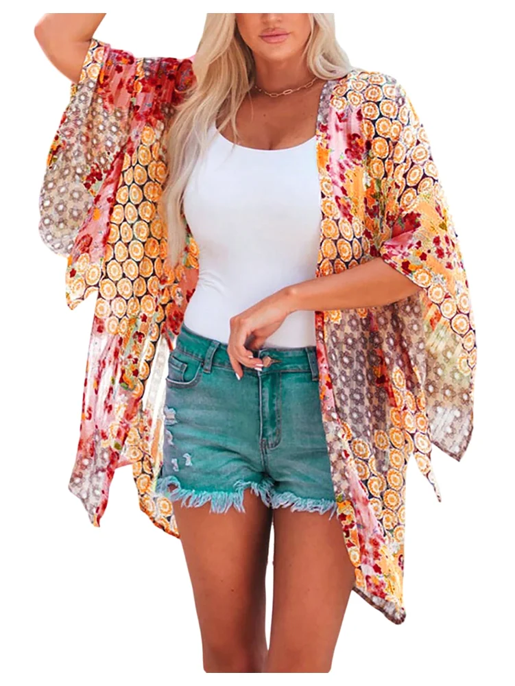 MAKEMECHIC Floral Open Front Bikini Set
