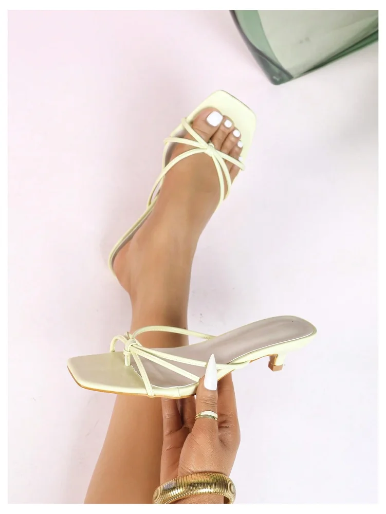 MAKEMECHIC Kitten PU Leather Sandals, view 3