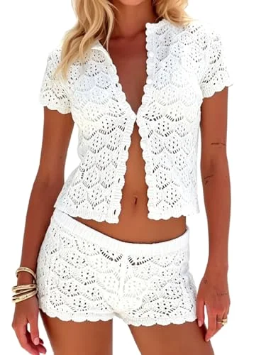MAKEMECHIC Crochet Beach Cover-Up