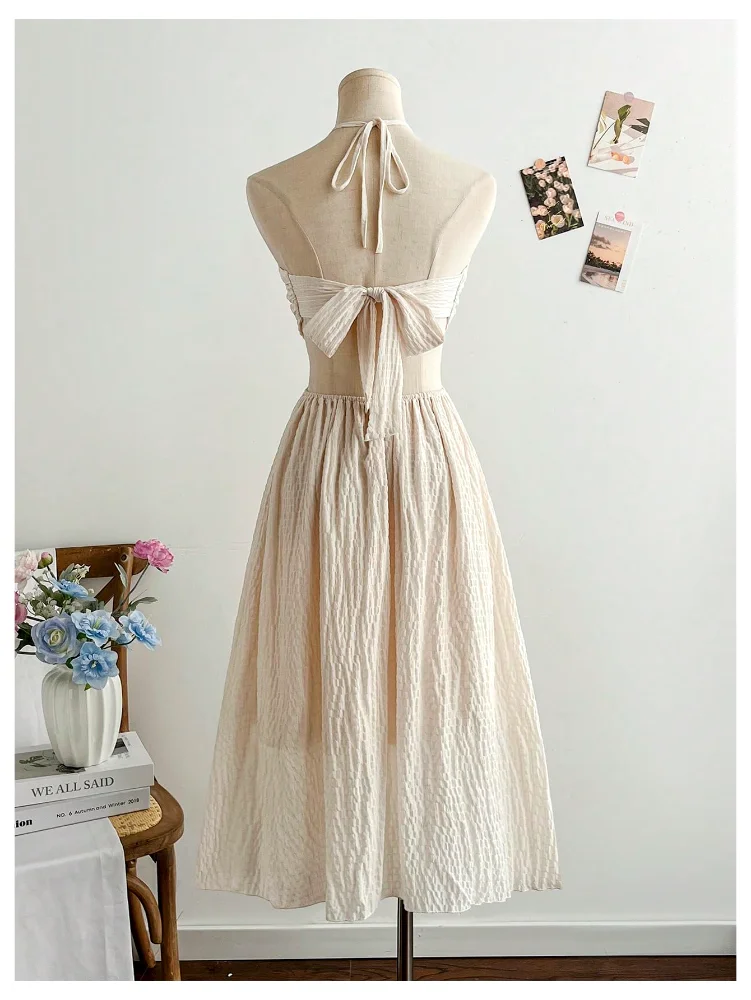 MAKEMECHIC Open Back Ring Cut Out Midi Dress, view 3
