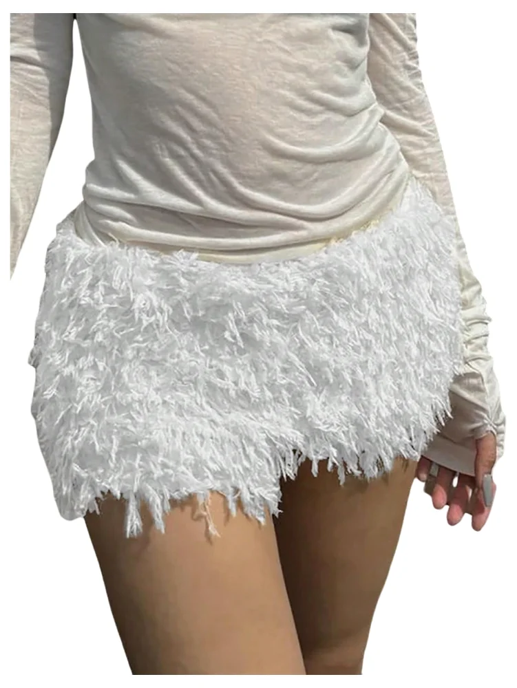 MAKEMECHIC Fuzzy Micro Furry Shorts