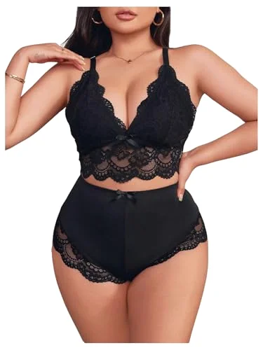 MAKEMECHIC Floral Lace Knot Lingerie