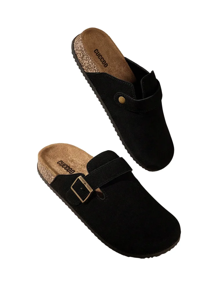 MAKEMECHIC Women' Suede Clogs Flats