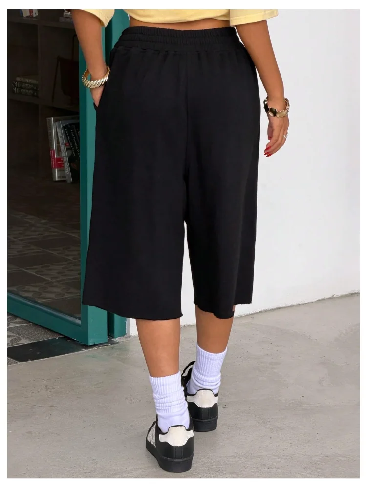 MAKEMECHIC Wide Leg Bermuda Athletic Shorts, view 2