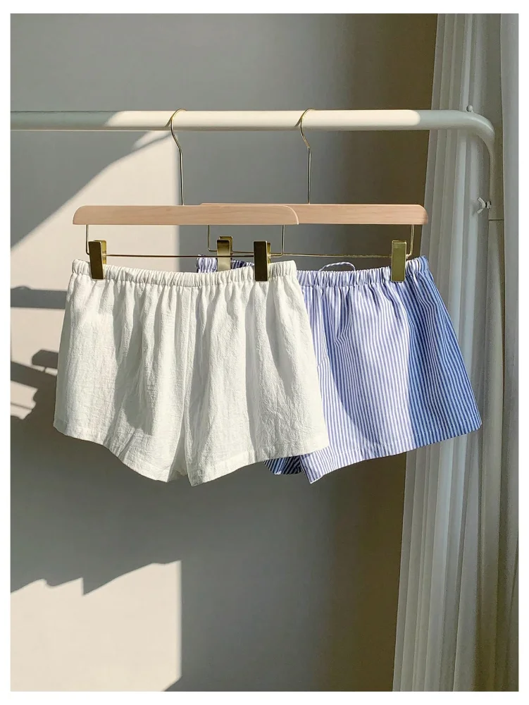 MAKEMECHIC 2 Pack Linen Striped Shorts, view 3