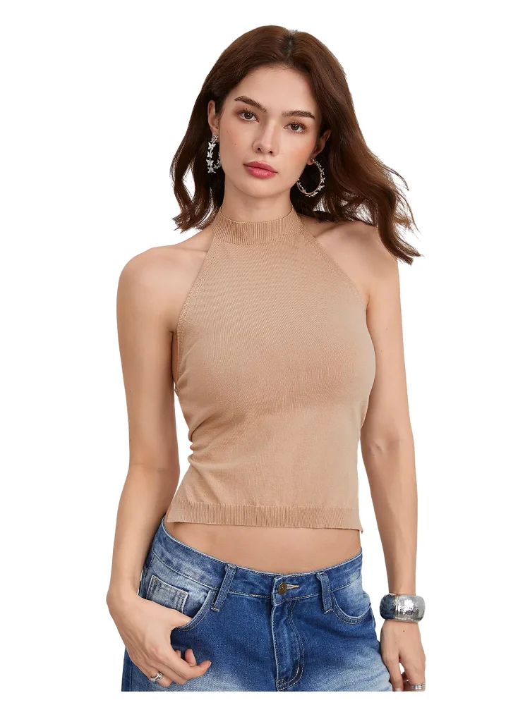 MAKEMECHIC Knit Crop Sweater Vest