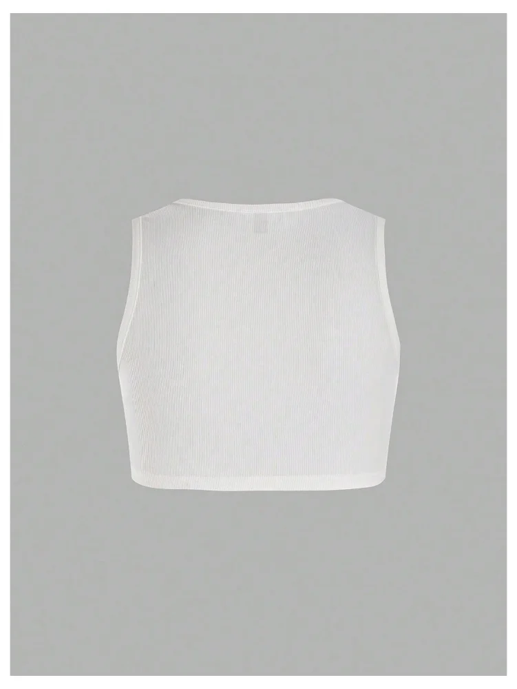 MAKEMECHIC Twist Front Crop Top, view 3