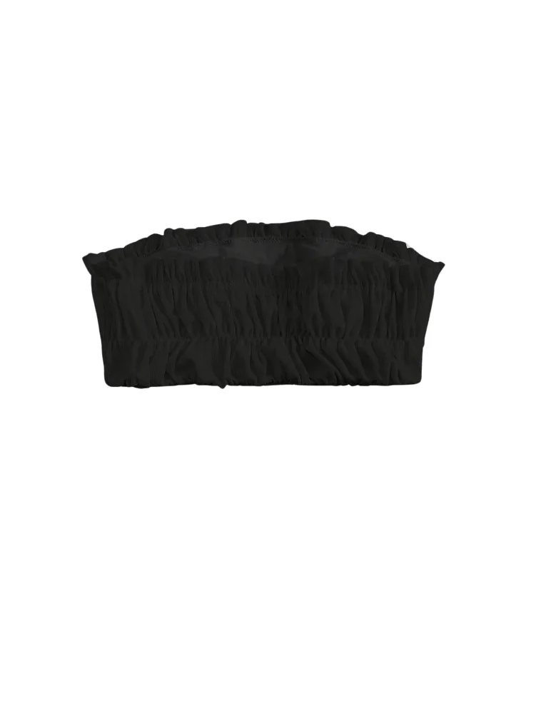 MAKEMECHIC Bandeau Strapless Frill Bikini Set, view 3