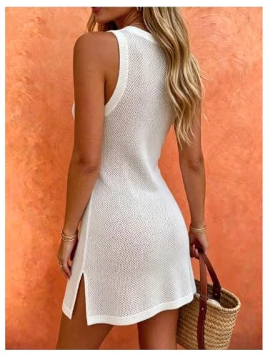 MAKEMECHIC Knit Mini Beach Cover-Up, view 2