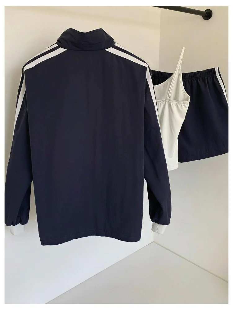 MAKEMECHIC Striped Workout Two-Piece Set, view 2